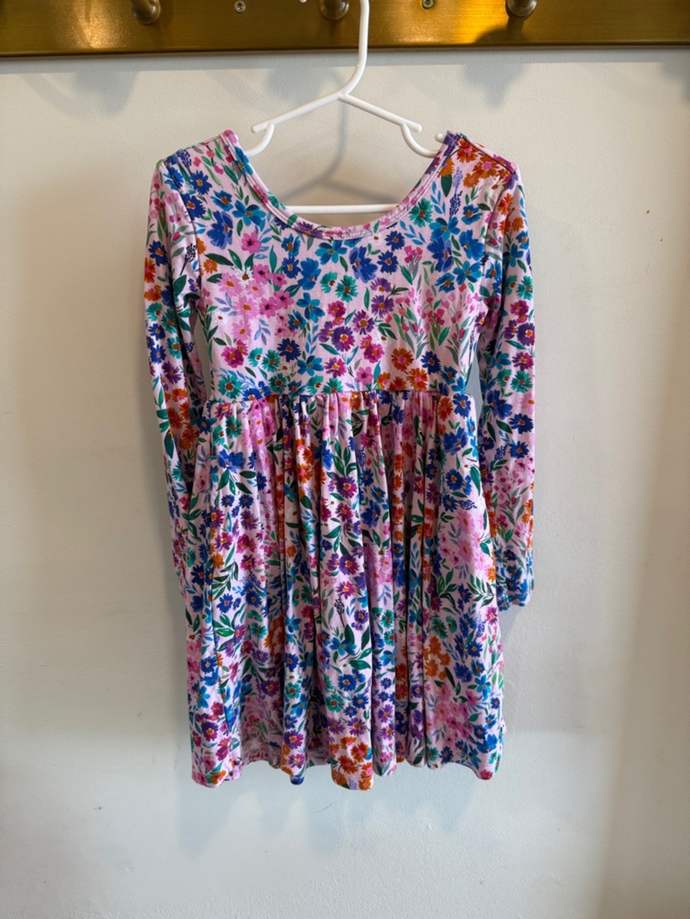 Play little sleepies size 5 Multi Floral Long-Sleeve Twirl Dress